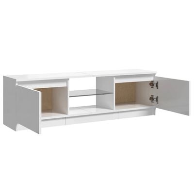 vidaXL TV-Meubel Wit Hoogglans LED - 35% Korting!