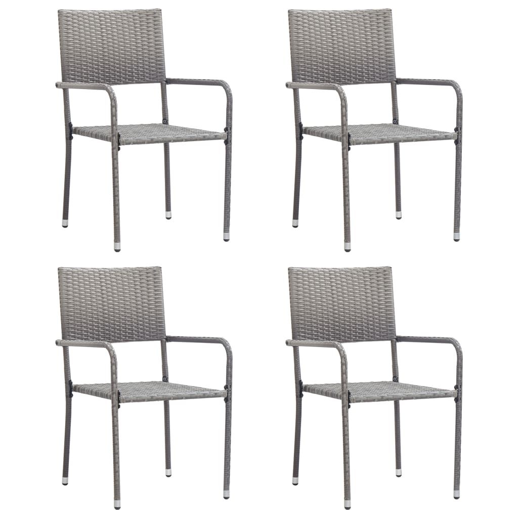 vidaXL Tuinstoelen (4 st.) Grijs - 50% Korting! Lichte Gebruikssporen