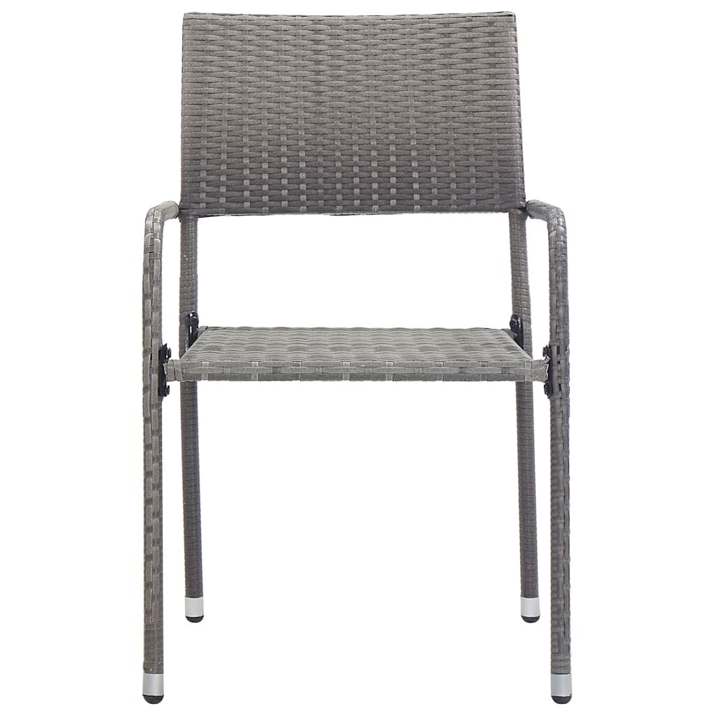 vidaXL Tuinstoelen (4 st.) Grijs - 50% Korting! Lichte Gebruikssporen