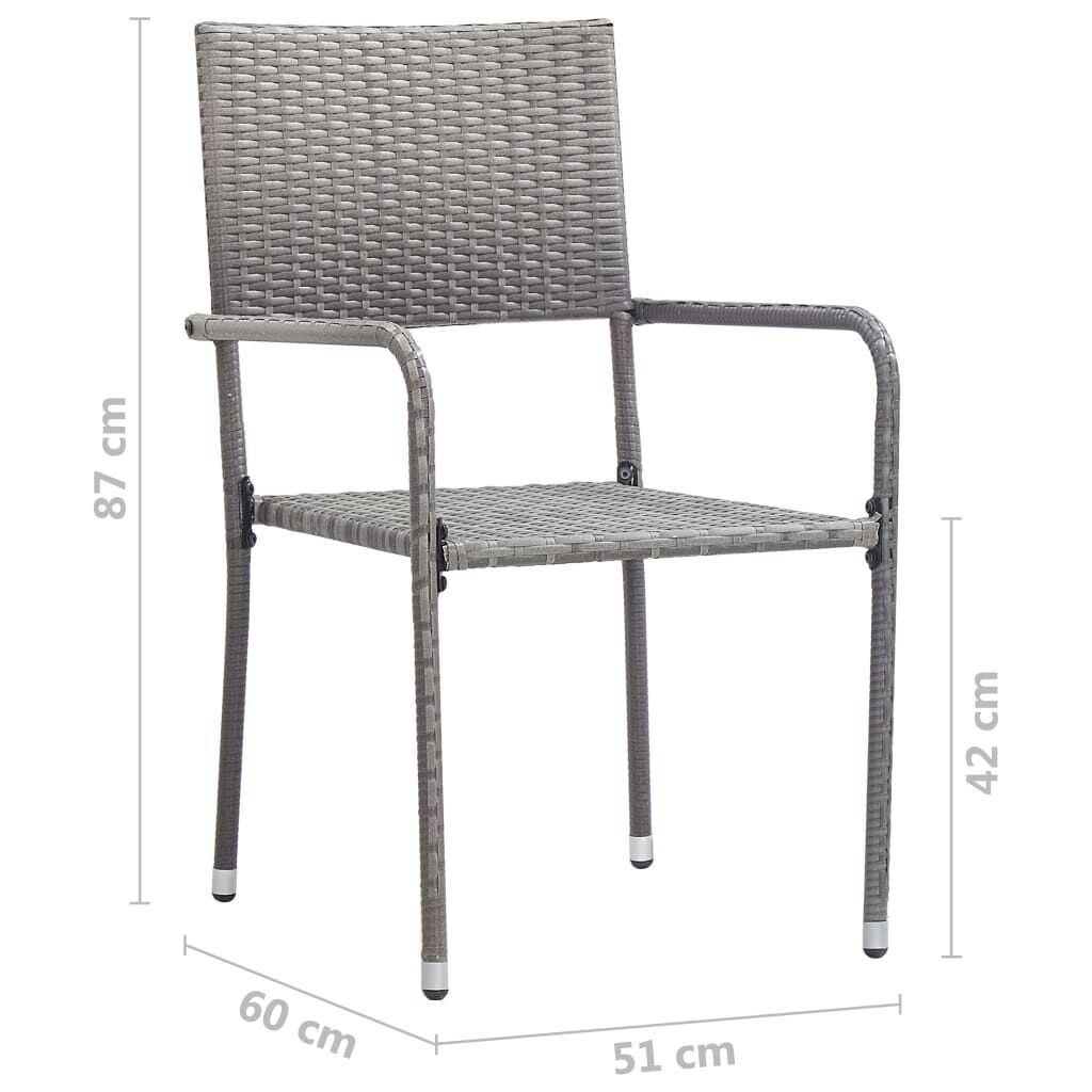 vidaXL Tuinstoelen (4 st.) Grijs - 50% Korting! Lichte Gebruikssporen