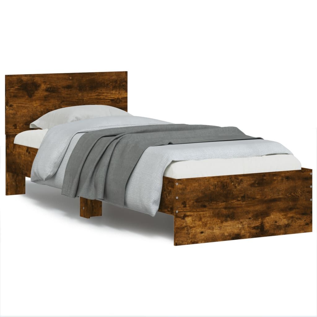Bedframe Gerookt Eiken 90x190cm - 35% Korting!