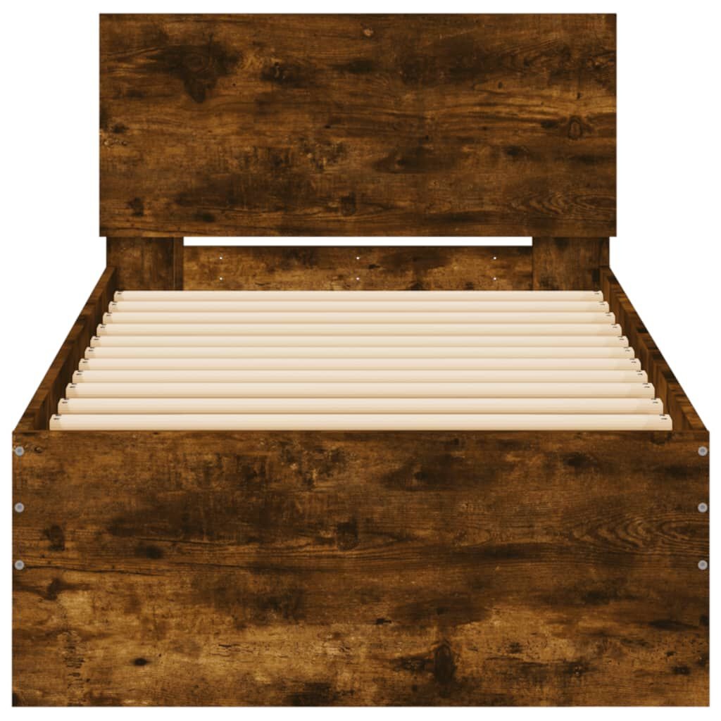 Bedframe Gerookt Eiken 90x190cm - 35% Korting!