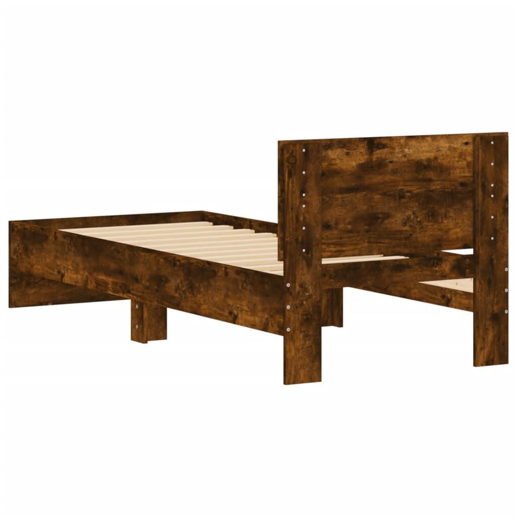 Bedframe Gerookt Eiken 90x190cm - 35% Korting!