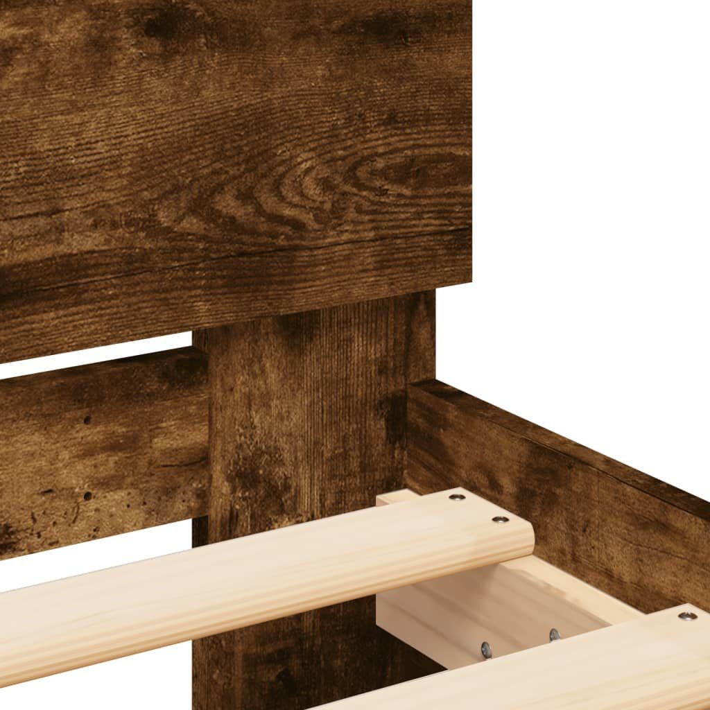 Bedframe Gerookt Eiken 90x190cm - 35% Korting!