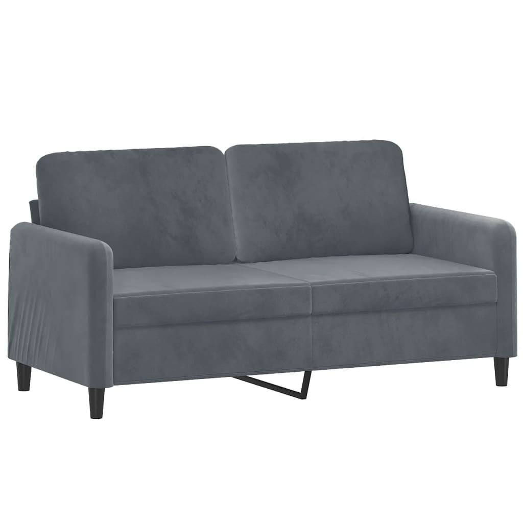 VidaXL 2-Zitsbank Fluweel Donkergrijs - 35% Korting!