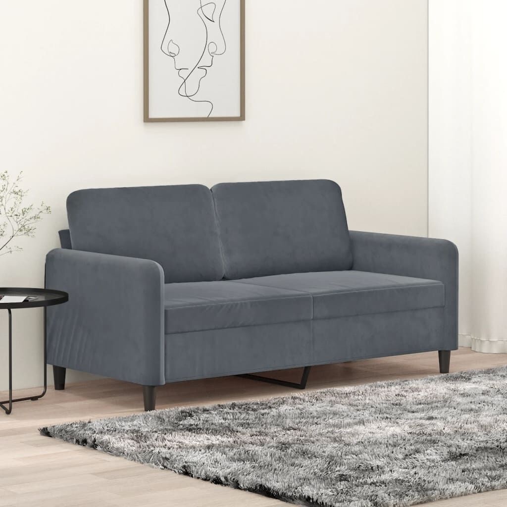 VidaXL 2-Zitsbank Fluweel Donkergrijs - 35% Korting!