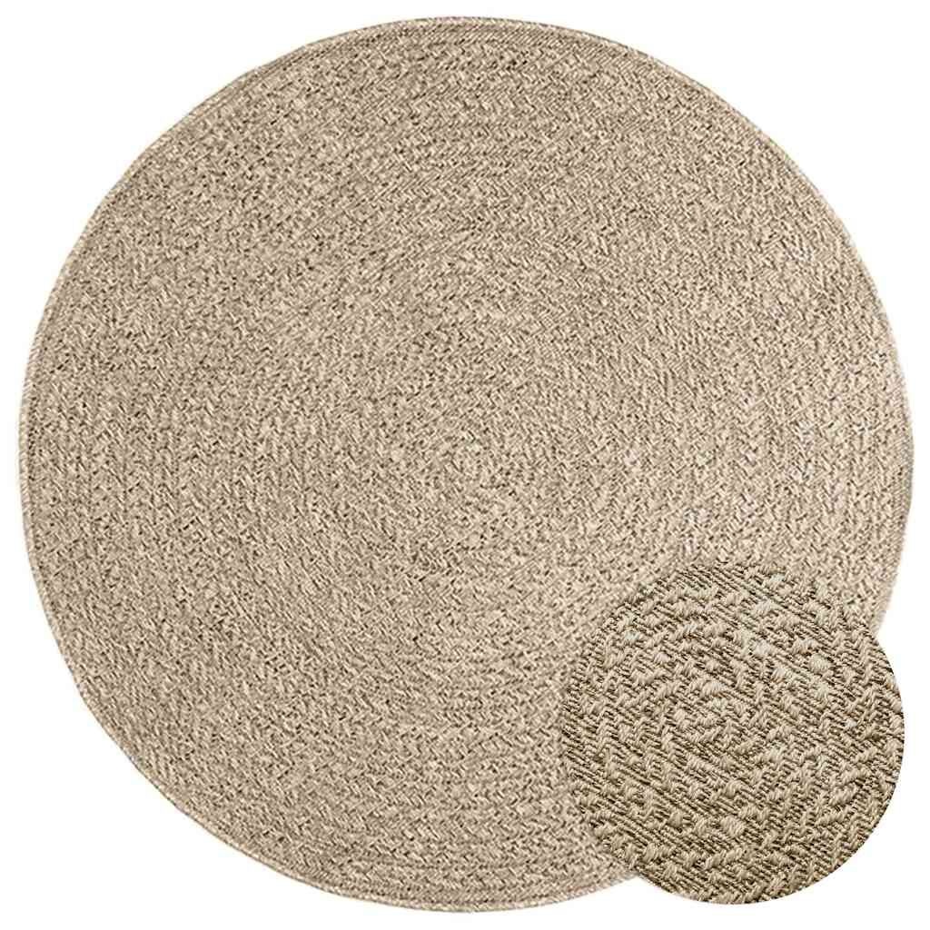 vidaXL Vloerkleed Beige Ø120cm - Jute Look - 35% Korting!