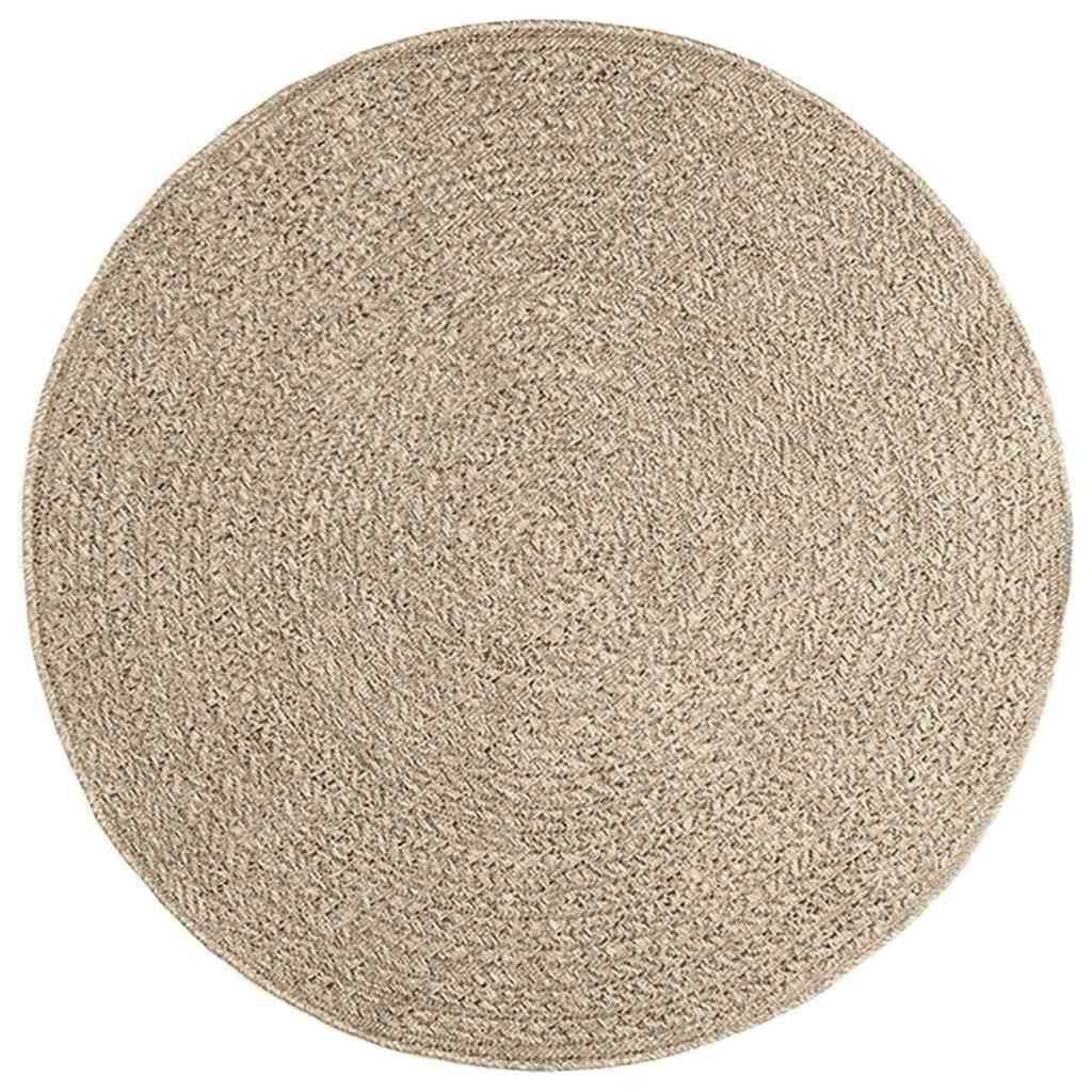 vidaXL Vloerkleed Beige Ø120cm - Jute Look - 35% Korting!