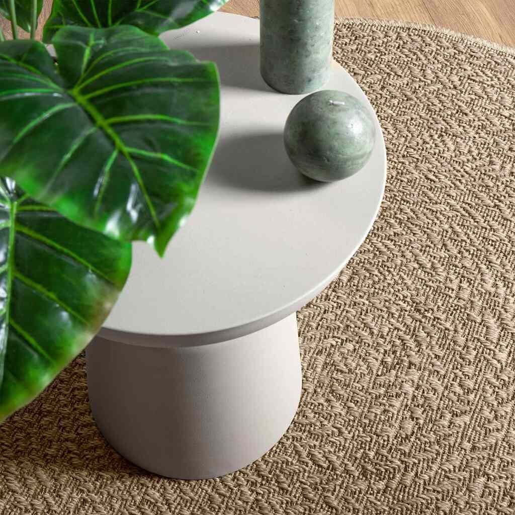 vidaXL Vloerkleed Beige Ø120cm - Jute Look - 35% Korting!