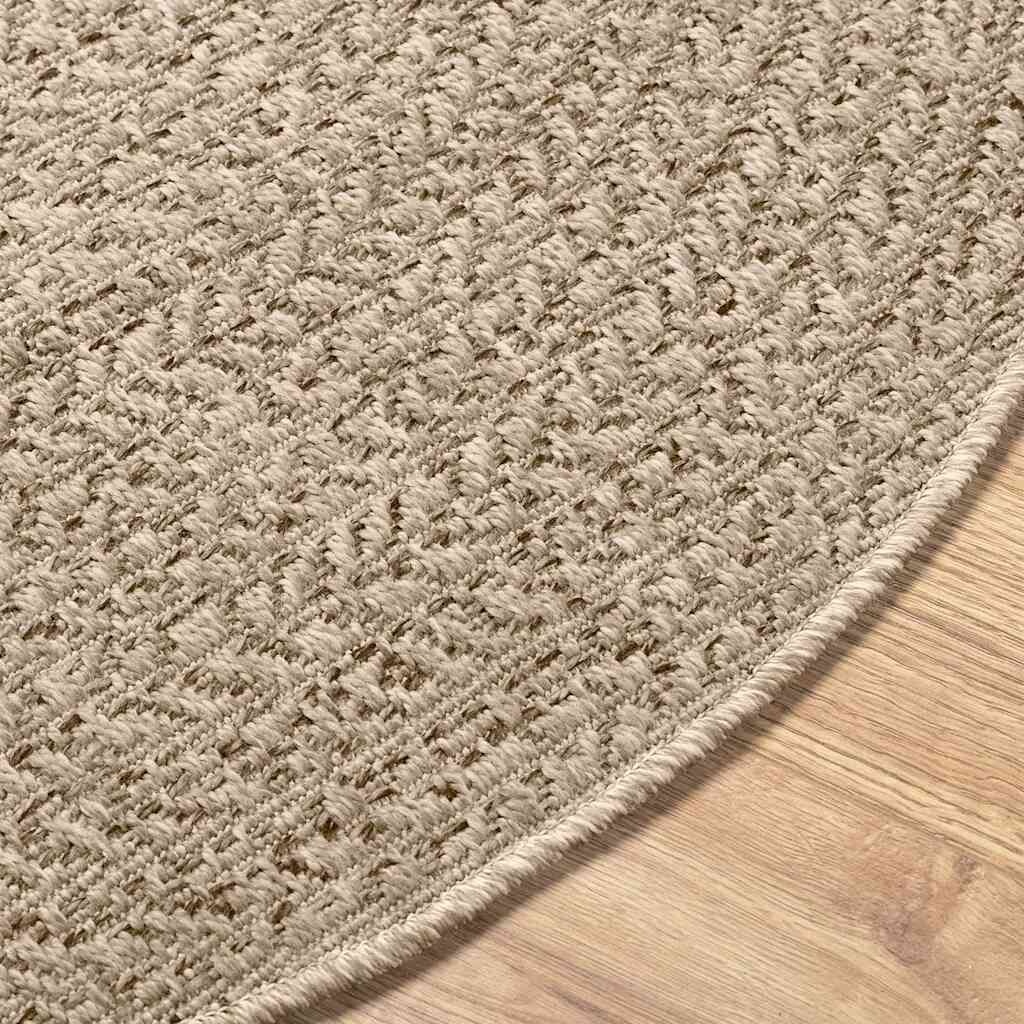 vidaXL Vloerkleed Beige Ø120cm - Jute Look - 35% Korting!