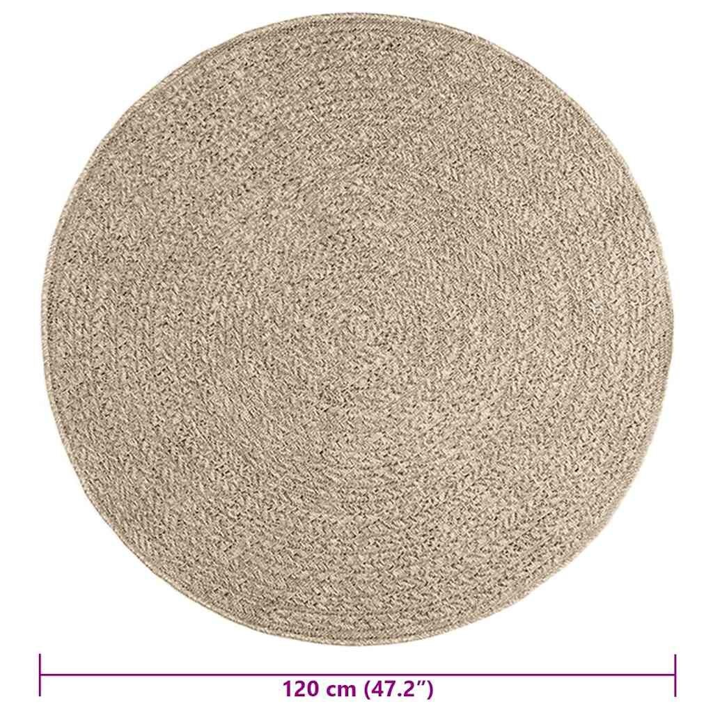vidaXL Vloerkleed Beige Ø120cm - Jute Look - 35% Korting!