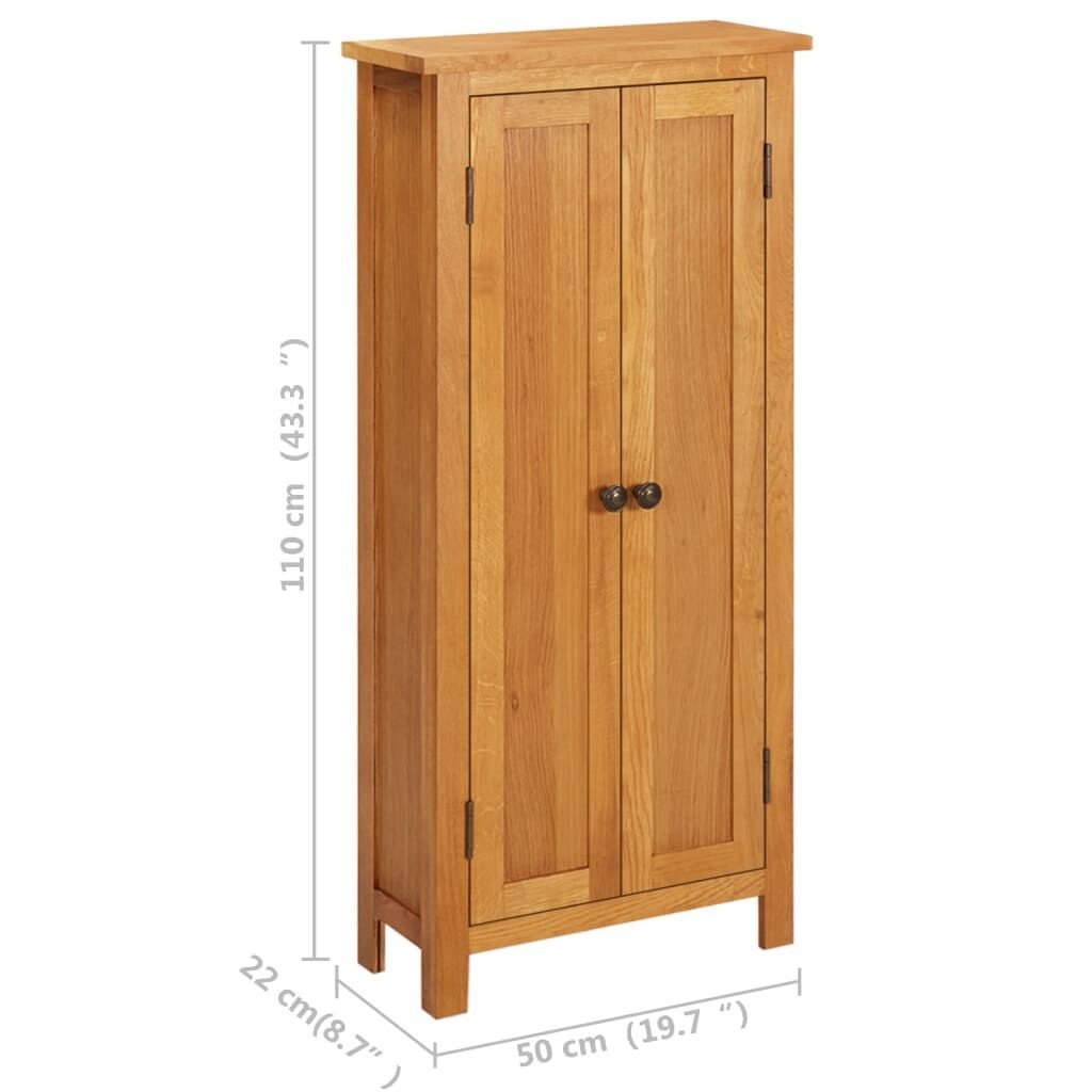 Eiken Opbergkast 50x22x110cm - 35% Korting!