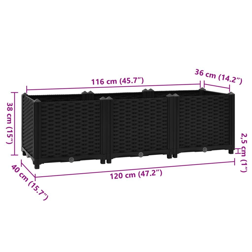 VidaXL Verhoogde Plantenbak 120cm - 35% Korting!