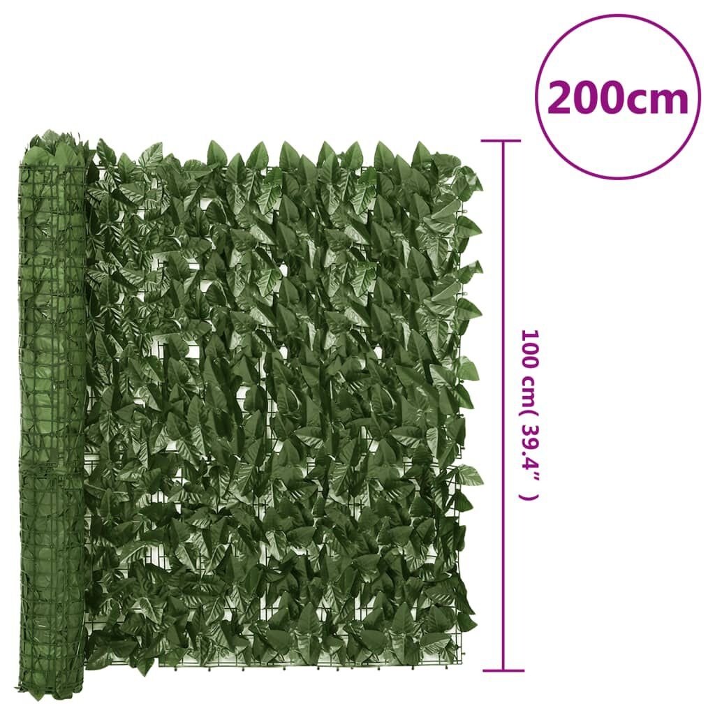 vidaXL Balkonscherm Donkergroen 200x100cm -35%!