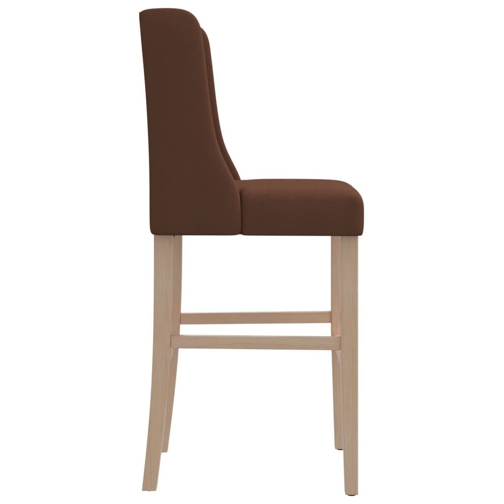 Barstoelen (2 st) Massief Hout & Stof - 45% Korting!