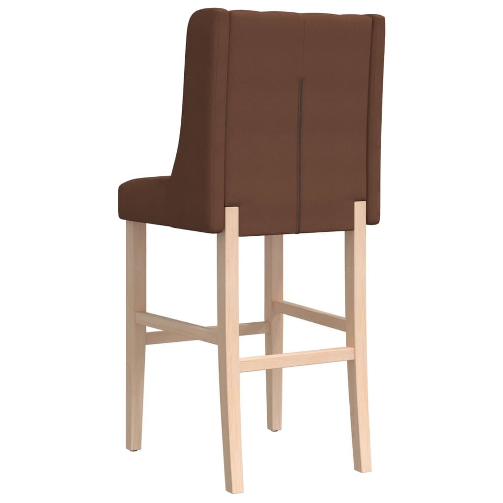 Barstoelen (2 st) Massief Hout & Stof - 45% Korting!
