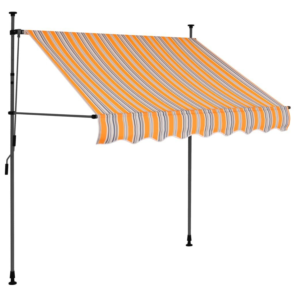 VidaXL Luifel 100cm Geel/Blauw m. LED - 35% Korting!
