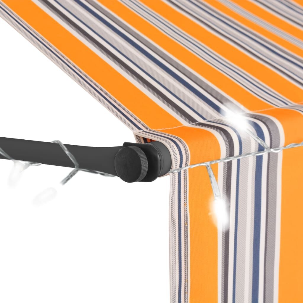 VidaXL Luifel 100cm Geel/Blauw m. LED - 35% Korting!