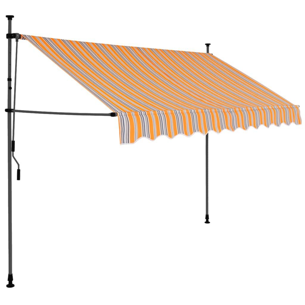vidaXL Luifel 300cm Geel/Blauw met LED - 35% Korting!