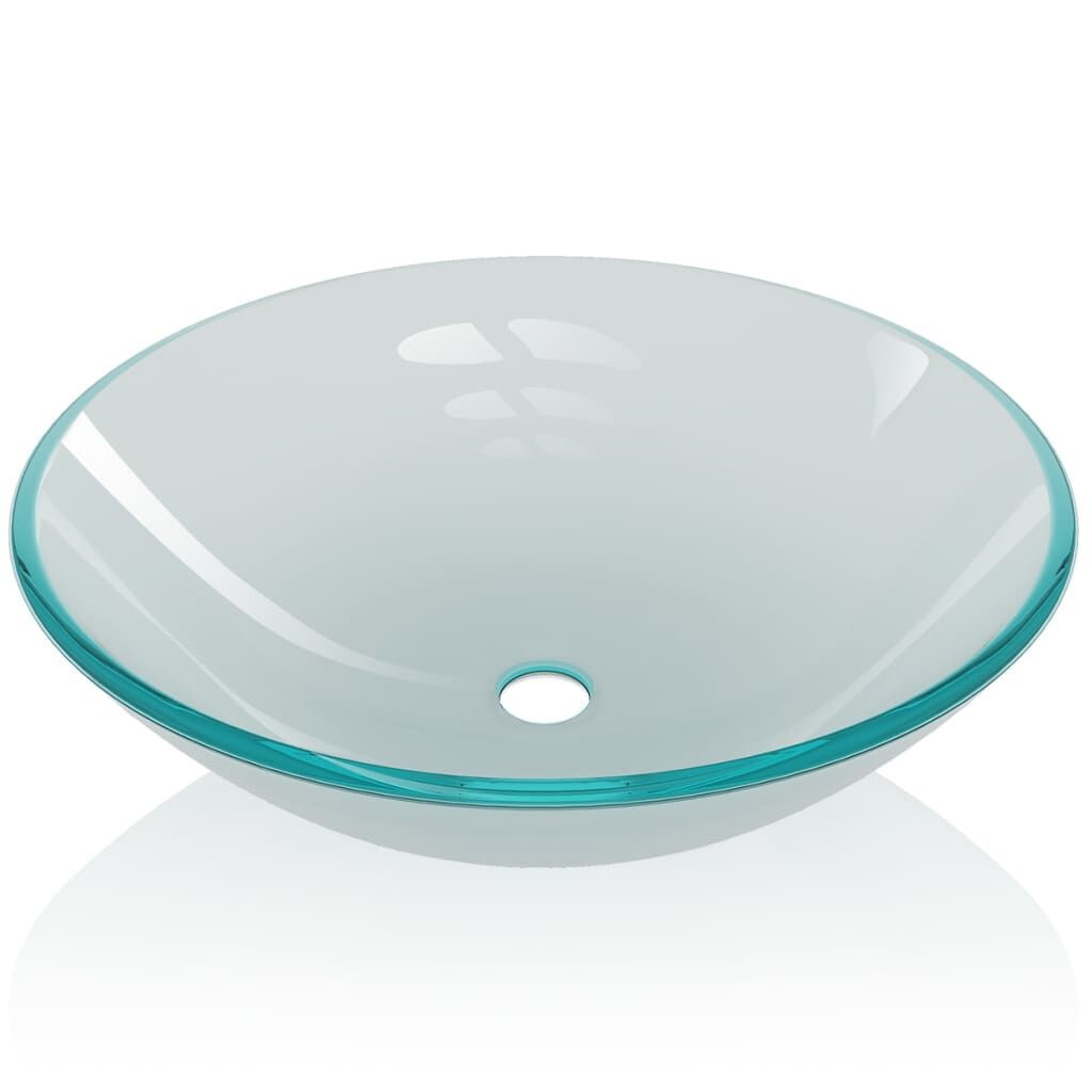 vidaXL Matglazen Wasbak 42cm - Krasje - 47% Korting!