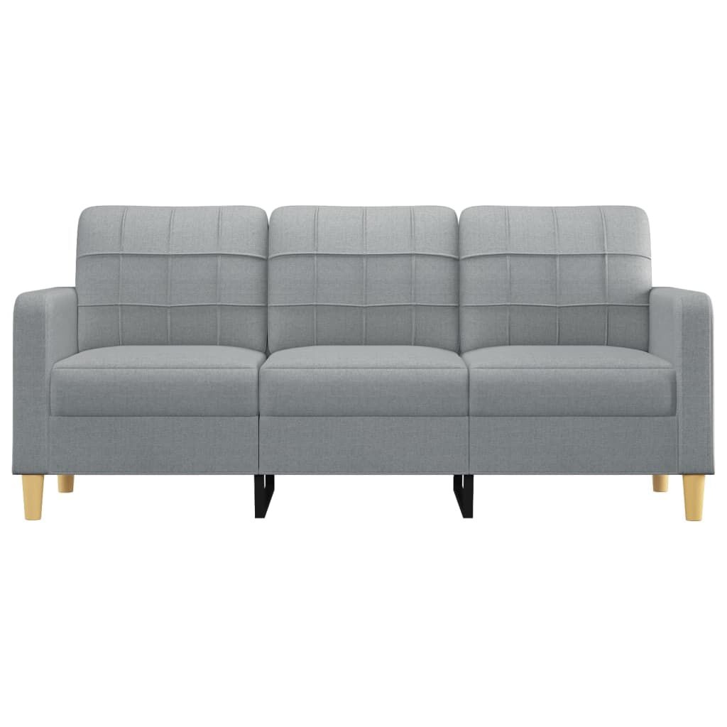 vidaXL Driezitsbank Lichtgrijs - 45% Korting! Ruime 180cm