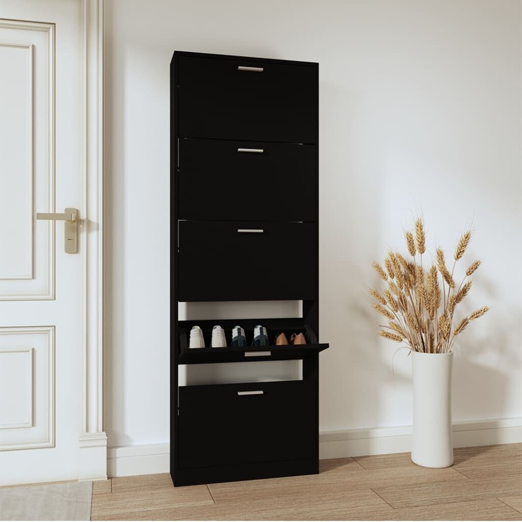 vidaXL Schoenenkast Zwart 59cm - 47% Korting!