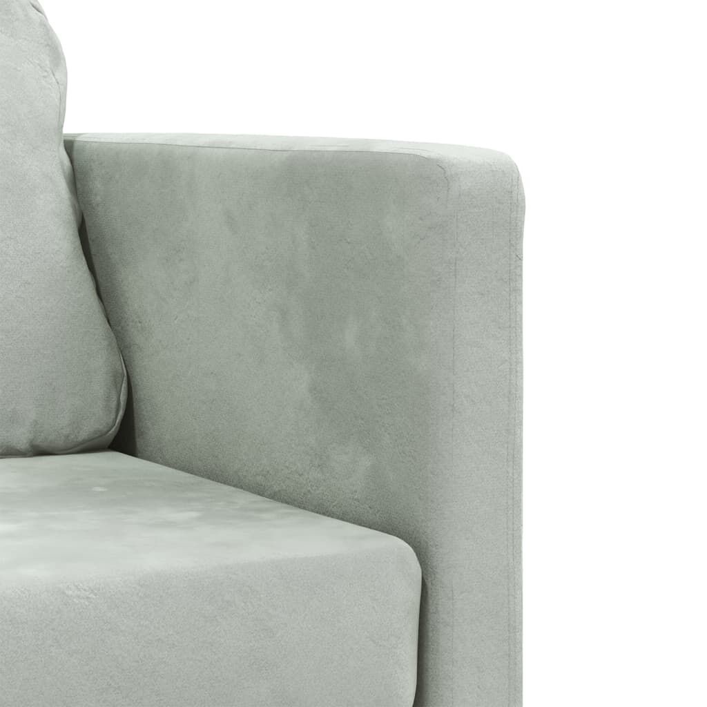 vidaXL Vloerslaapbank Lichtgrijs Fluweel - 35% Korting!