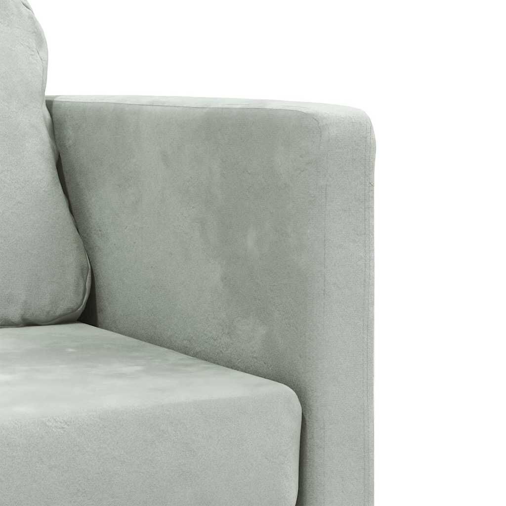 vidaXL Vloerslaapbank Lichtgrijs Fluweel - 35% Korting!