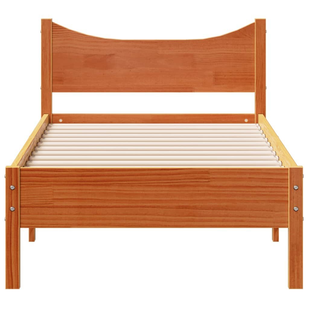 Massief Grenen Bedframe 75x190cm Wasbruin - 65% Korting!