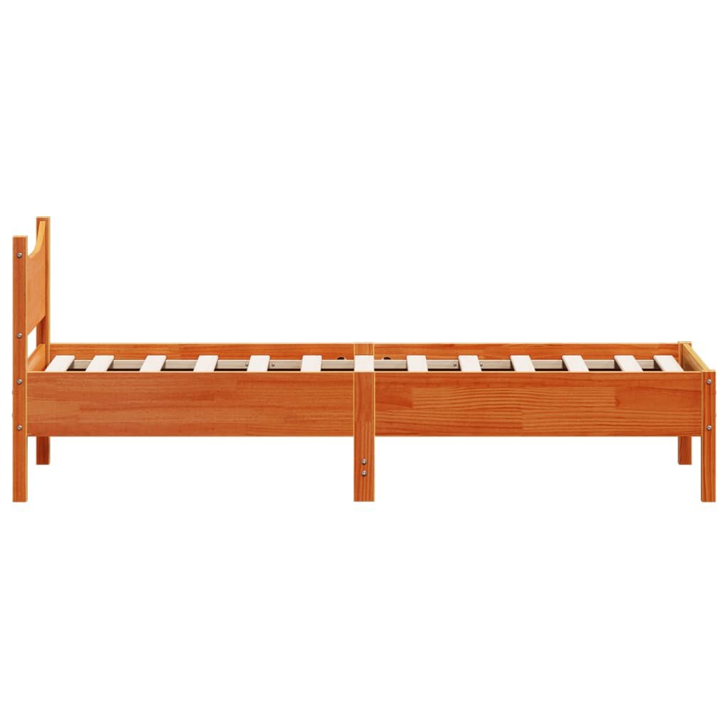 Massief Grenen Bedframe 75x190cm Wasbruin - 65% Korting!