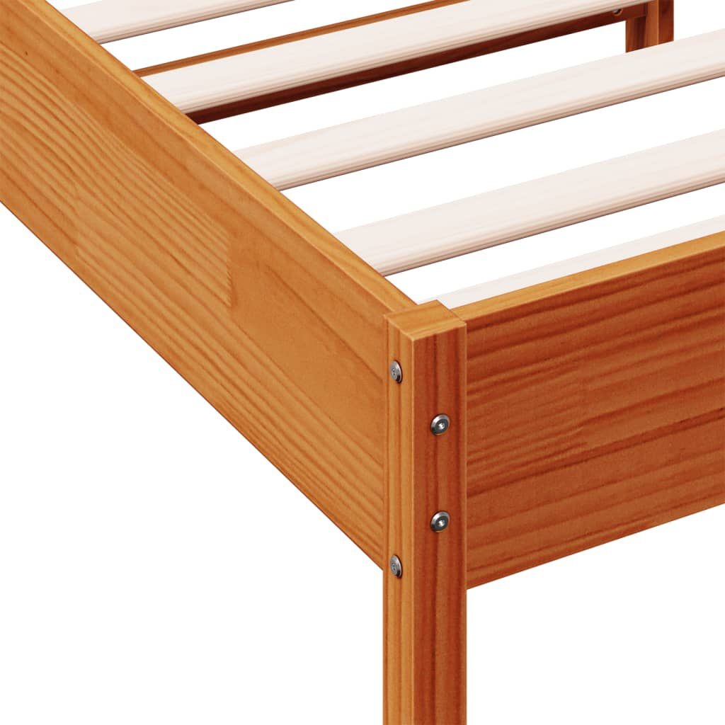 Massief Grenen Bedframe 75x190cm Wasbruin - 65% Korting!