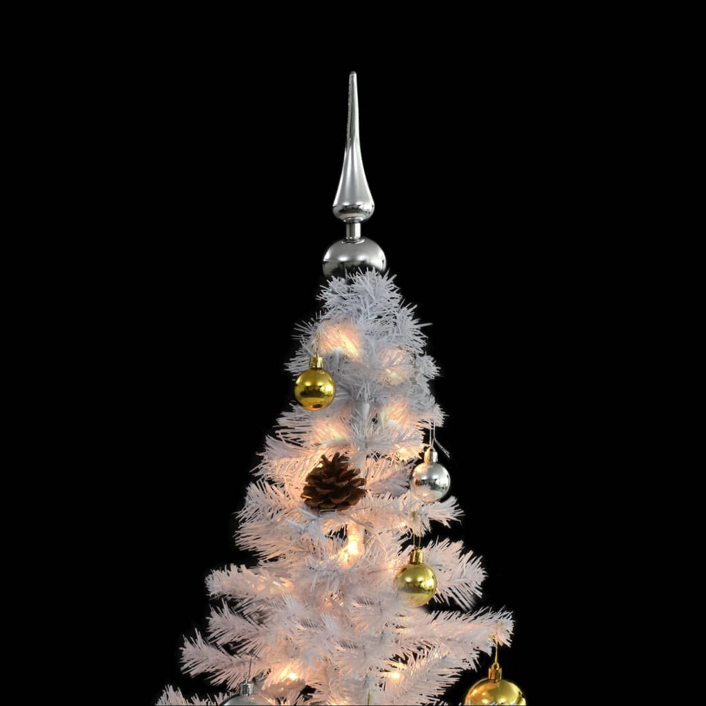 vidaXL Kunstkerstboom 180cm Wit m. LED & Ballen -57% Korting!