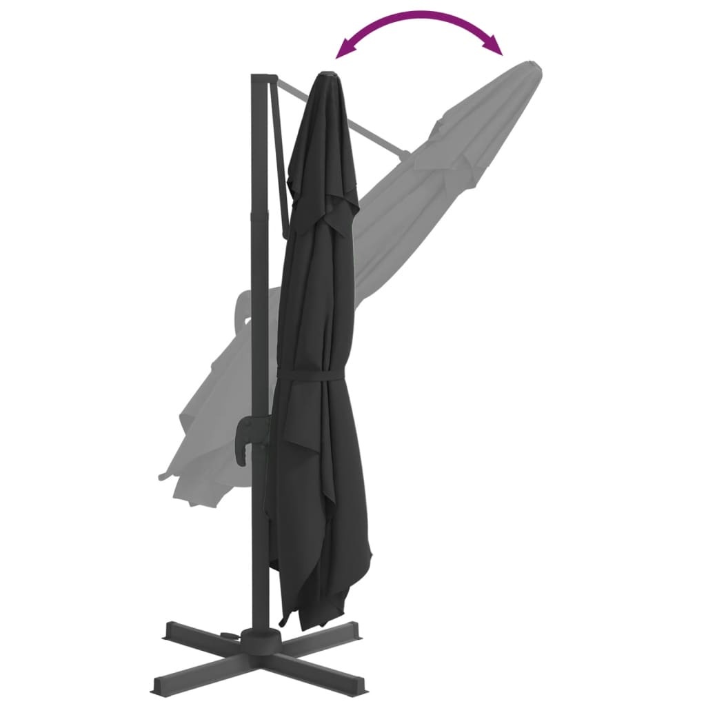 Zweefparasol 400x300cm Zwart - 35% Korting!