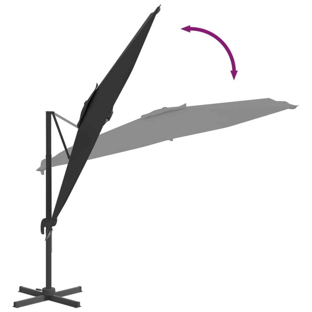 Zweefparasol 400x300cm Zwart - 35% Korting!