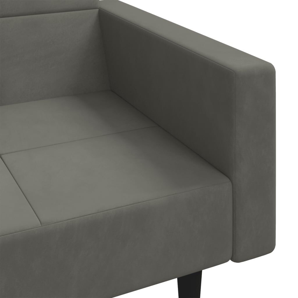 VidaXL Slaapbank Fluweel Donkergrijs -35%