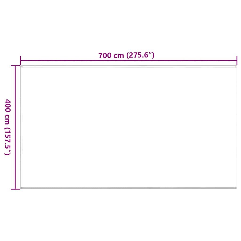 vidaXL Tenttapijt 400x700 Zwart - 35% Korting!