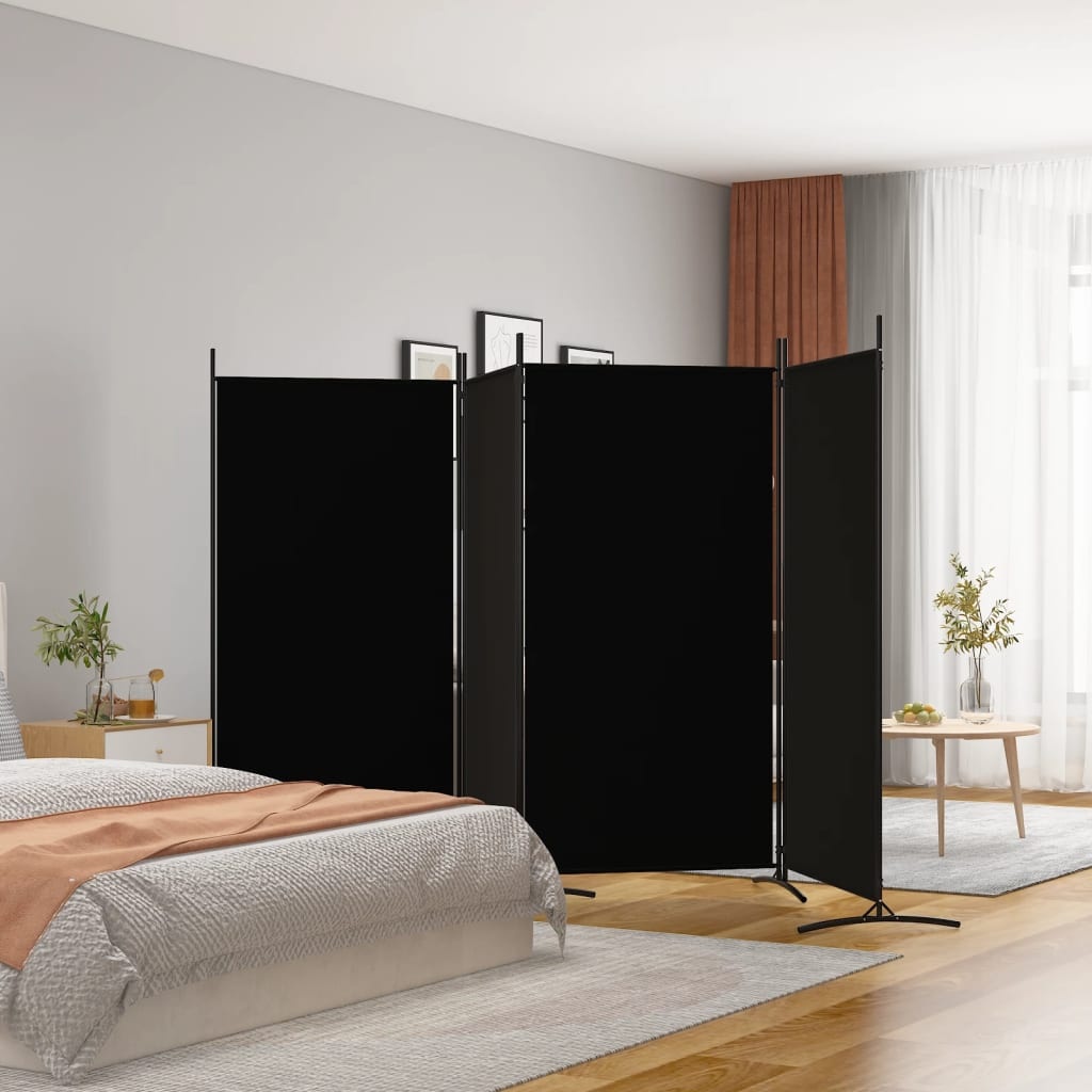 Kamerscherm Zwart 346x180cm - 35% Korting! (Retour)