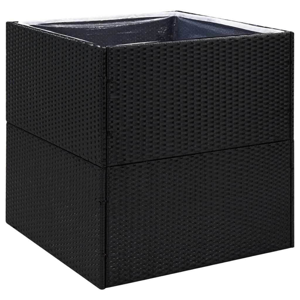 vidaXL Plantenbak 80x80x80 Zwart - 35% Korting!