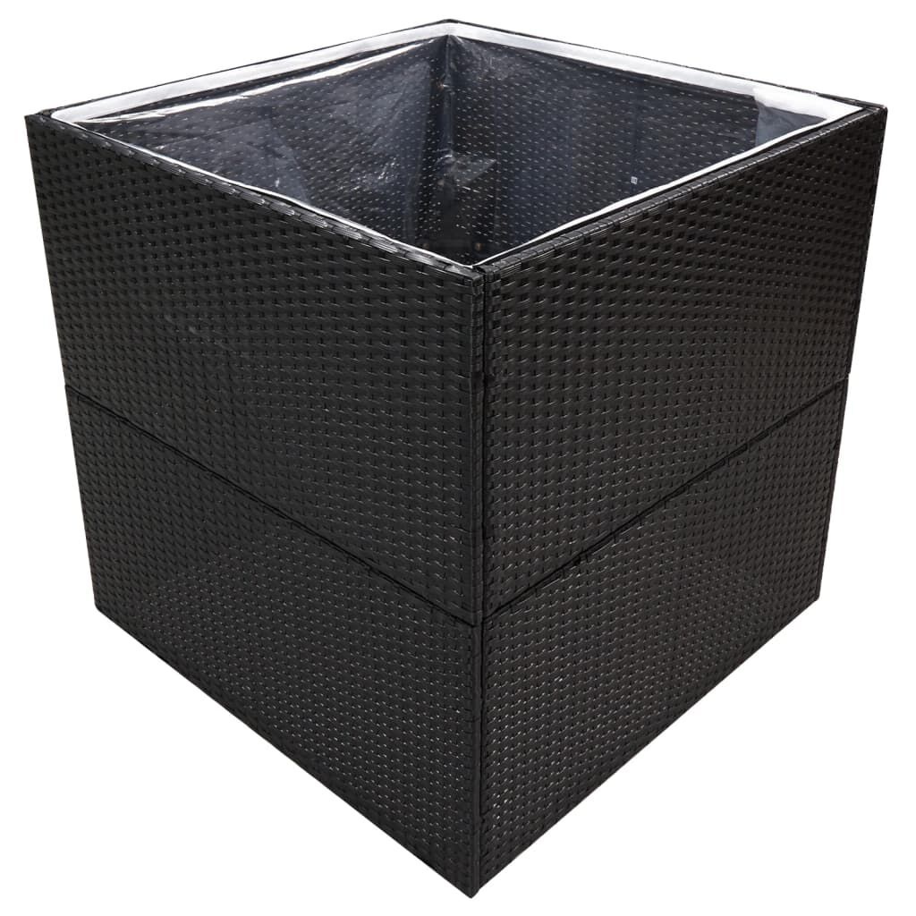 vidaXL Plantenbak 80x80x80 Zwart - 35% Korting!