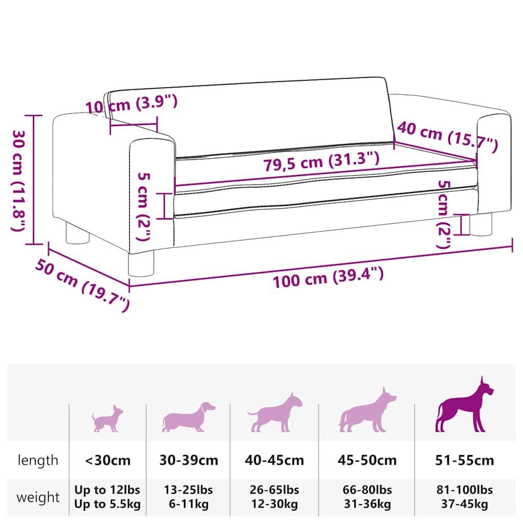 VidaXL Hondenmand Crème 100x50cm - Nieuw, kleine verpakkingsschade - 35% Korting!