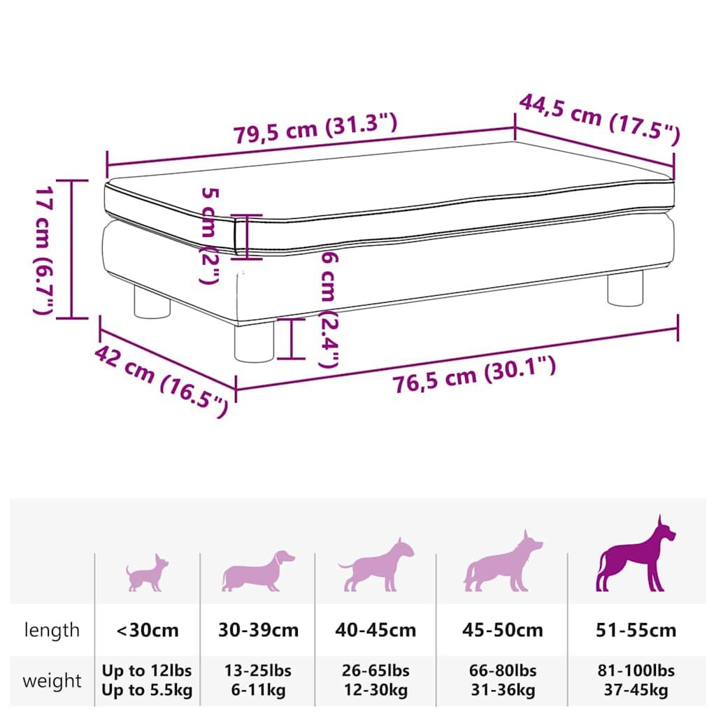 VidaXL Hondenmand Crème 100x50cm - Nieuw, kleine verpakkingsschade - 35% Korting!