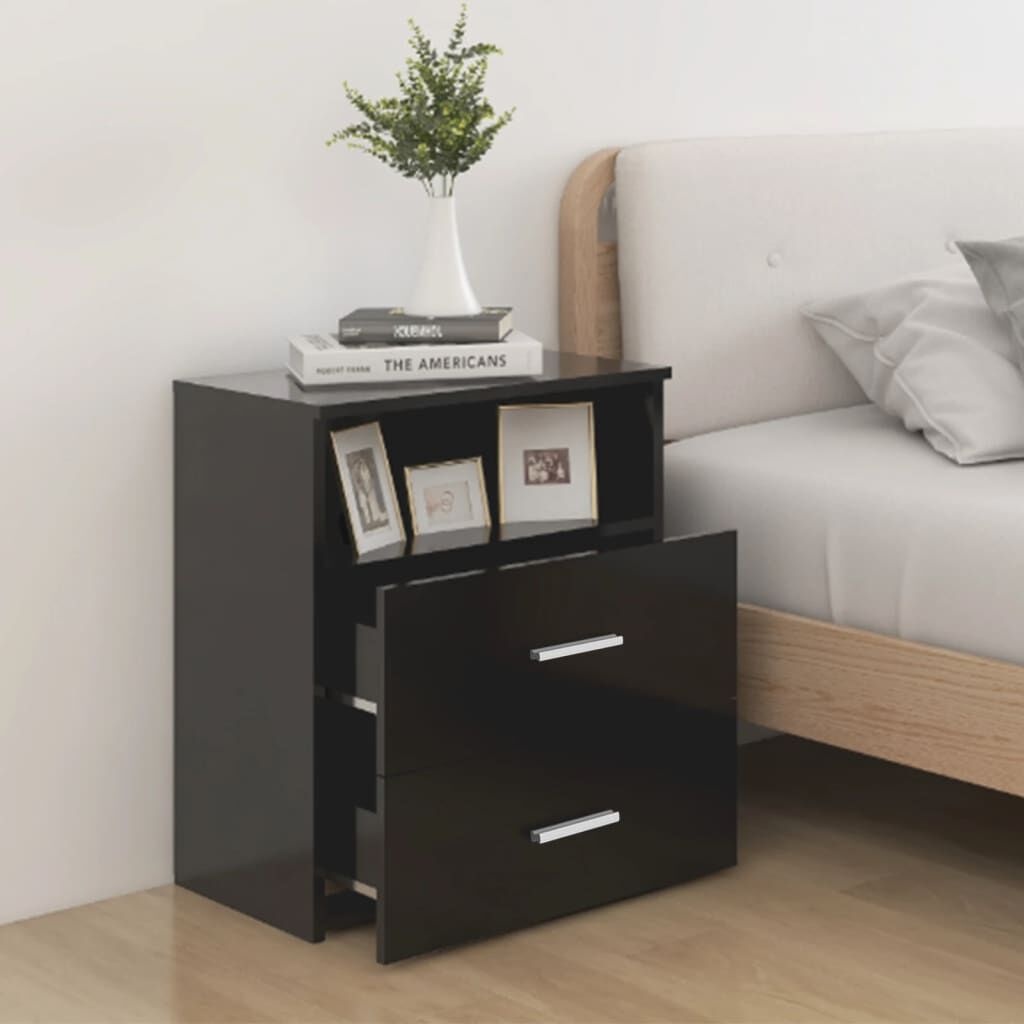 vidaXL Nachtkastjes (2 st.) Zwart - 35% Korting!