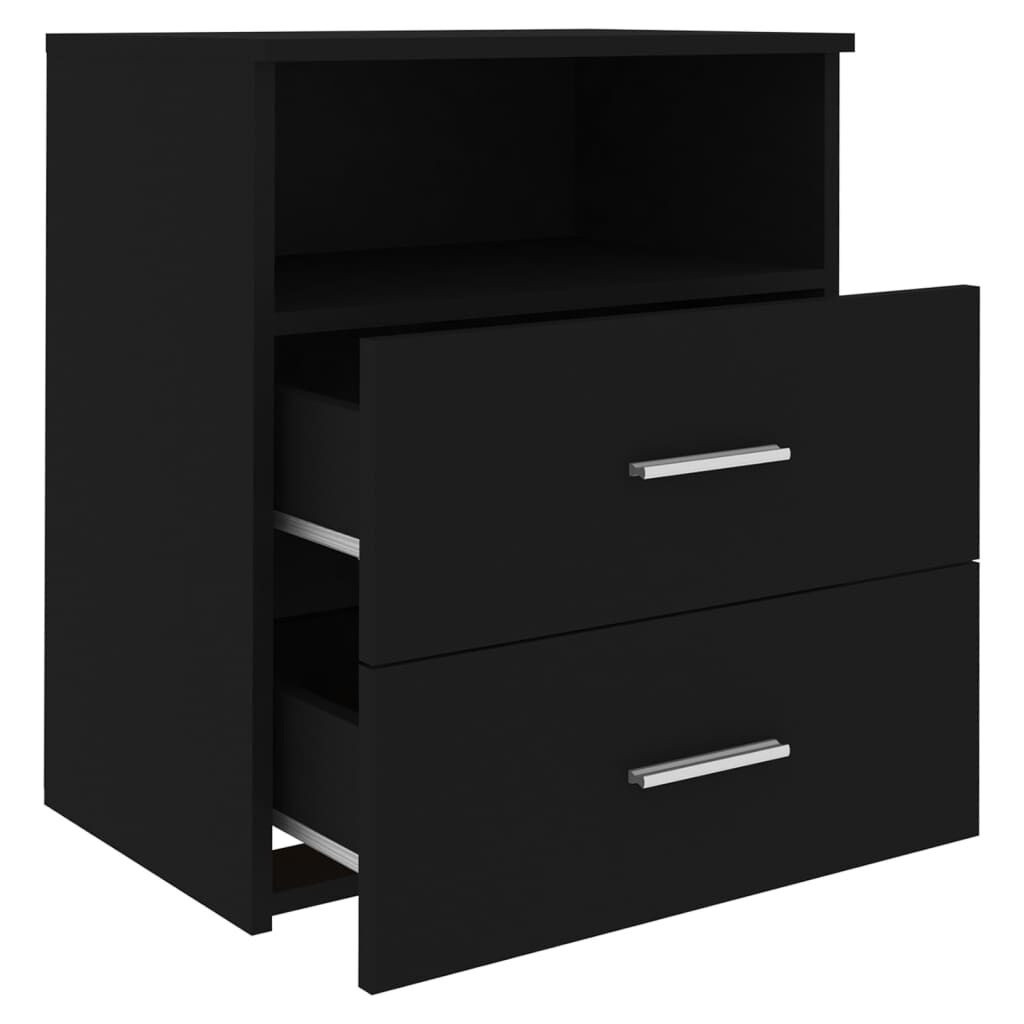 vidaXL Nachtkastjes (2 st.) Zwart - 35% Korting!
