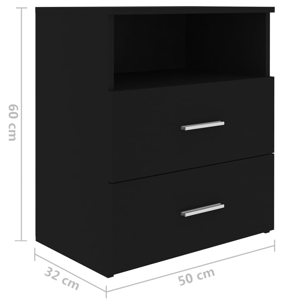 vidaXL Nachtkastjes (2 st.) Zwart - 35% Korting!
