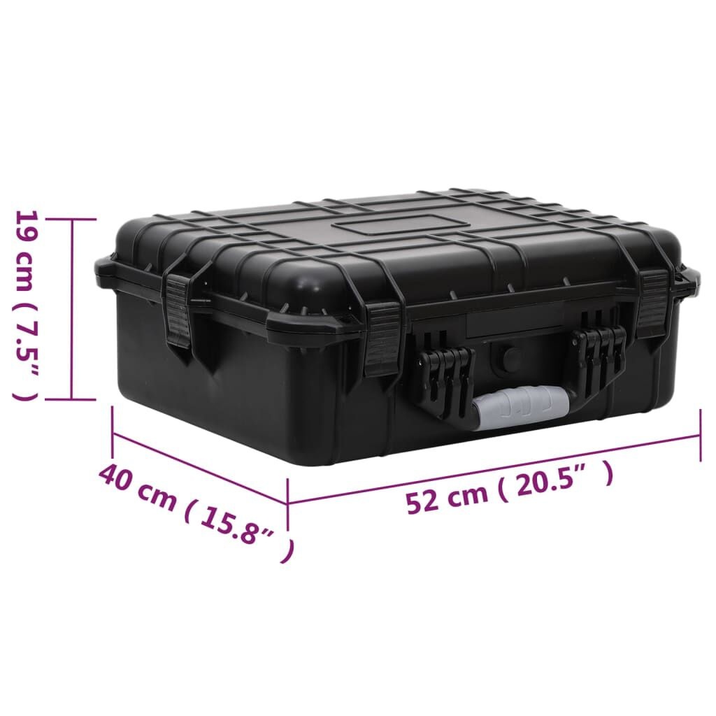 VidaXL Flightcase 52x40x19cm Zwart - 35% Korting!