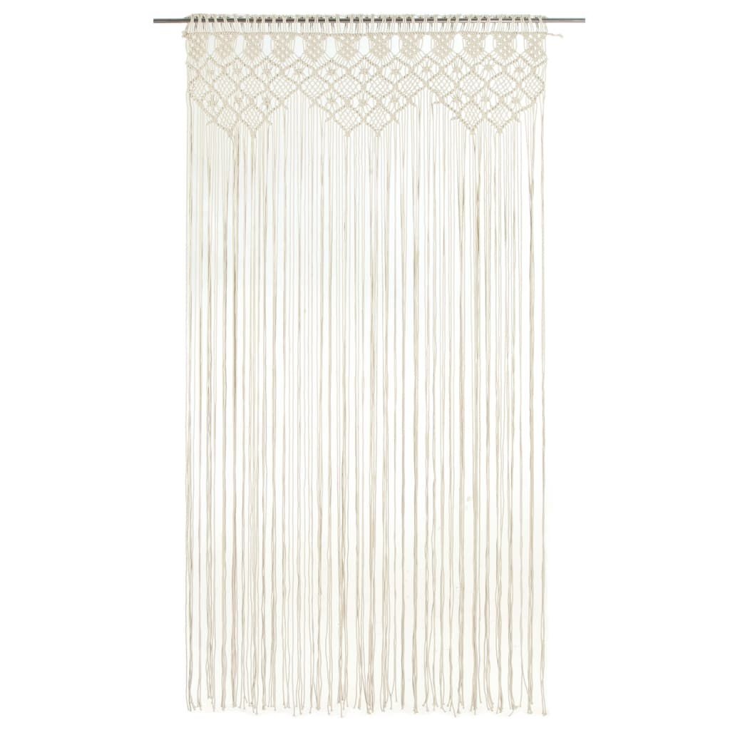 VidaXL Macramé Gordijn 140x240cm Crème - 35% Korting!