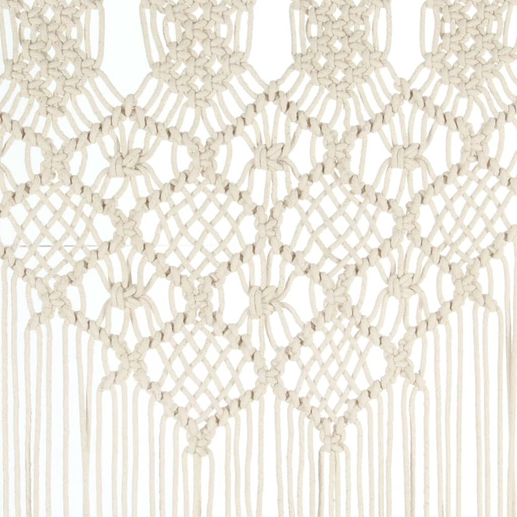 VidaXL Macramé Gordijn 140x240cm Crème - 35% Korting!