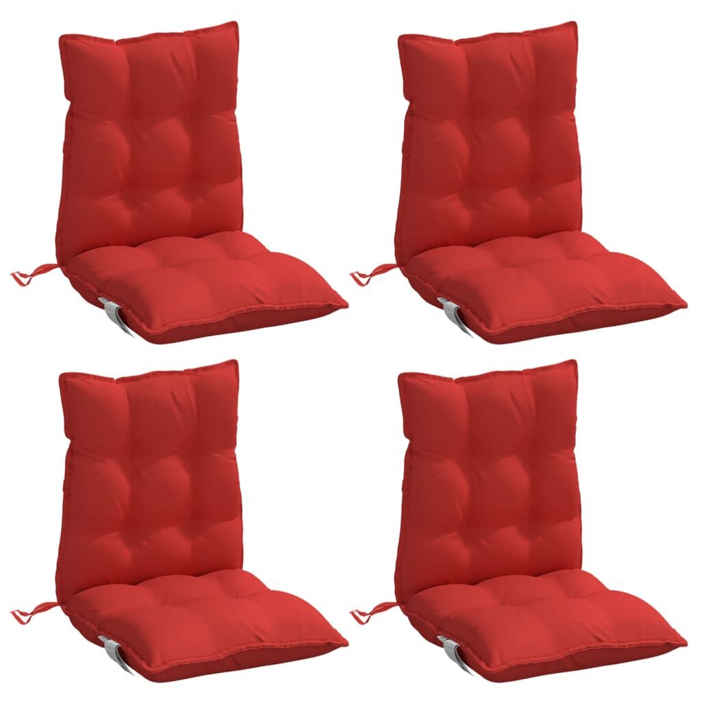 VidaXL Stoelkussens (4x) Rood - Lage Rug - 35% Korting!