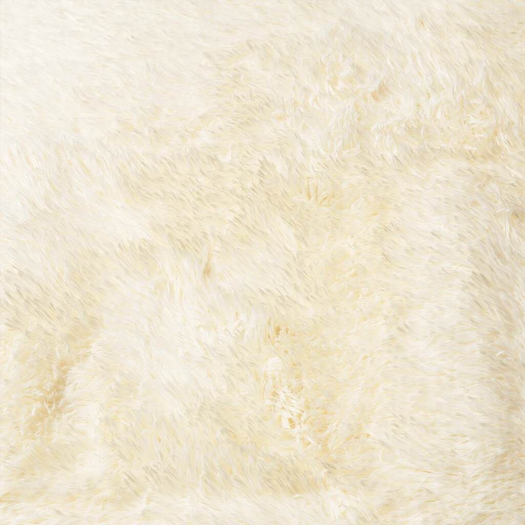 vidaXL Hoogpolig Vloerkleed Crème 160x230cm -35% Korting!