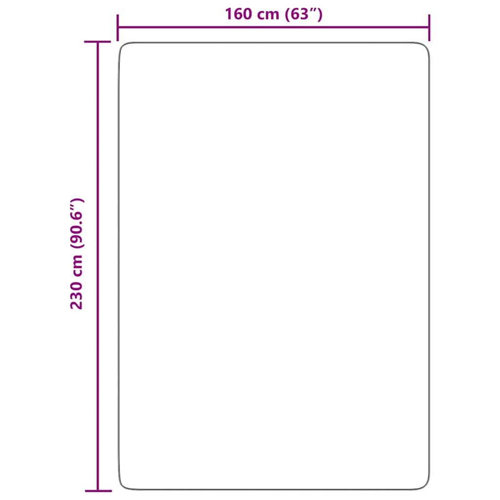 vidaXL Hoogpolig Vloerkleed Crème 160x230cm -35% Korting!